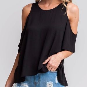 Lush Cold Shoulder Blouse